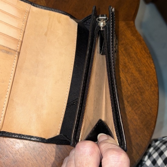 Coach   Small wallet  miniC’s canvas, wallet  bifold  gray/black  leather trim - Picture 9 of 12